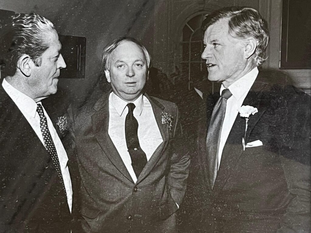 Patrick Mac Kernan of kenilworth square with Ted Kennedy